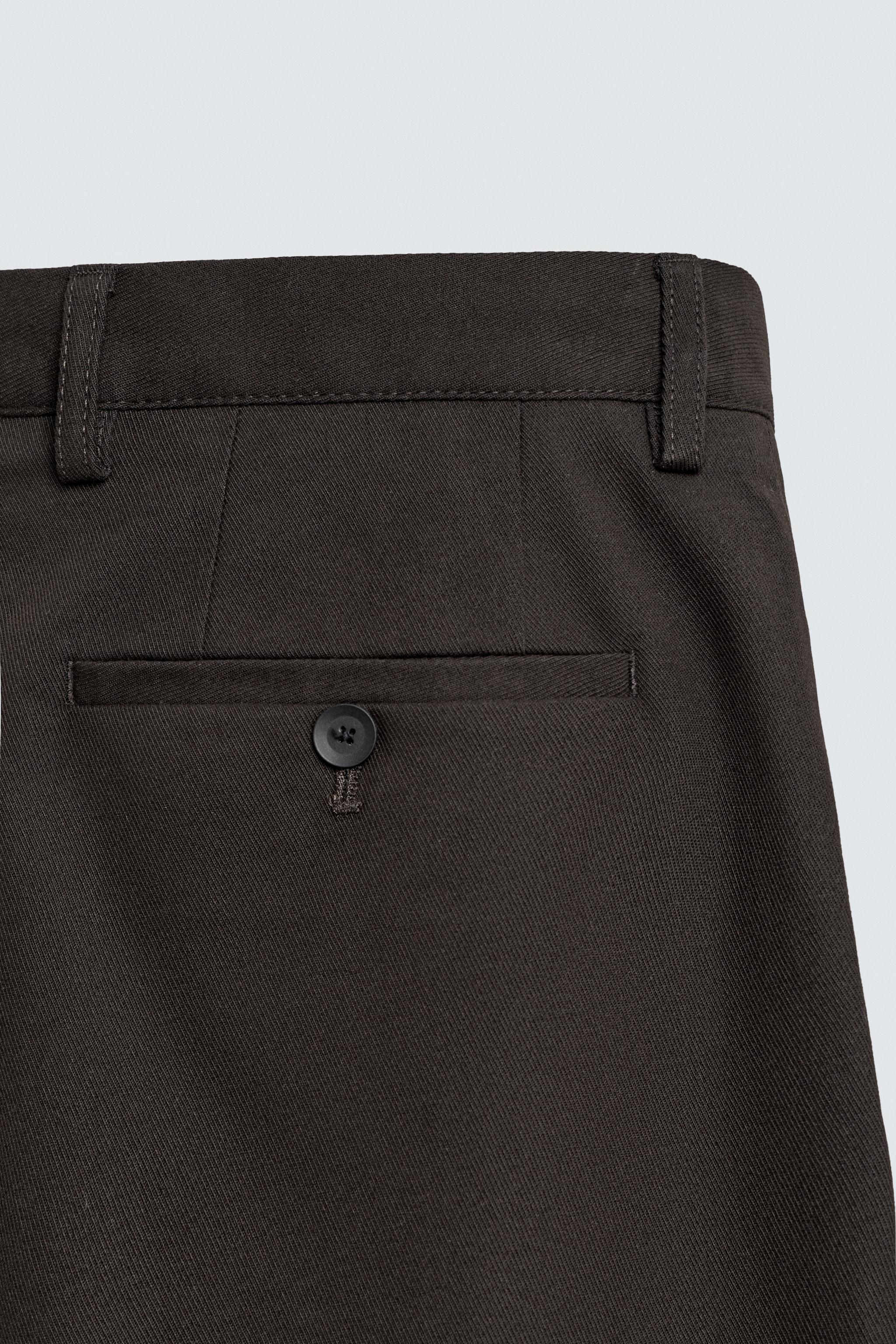 PLEATED TEXTURED PANTS